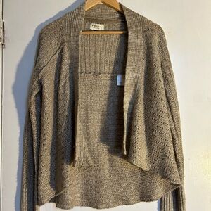Sonoma Taupe Open Front Cardigan